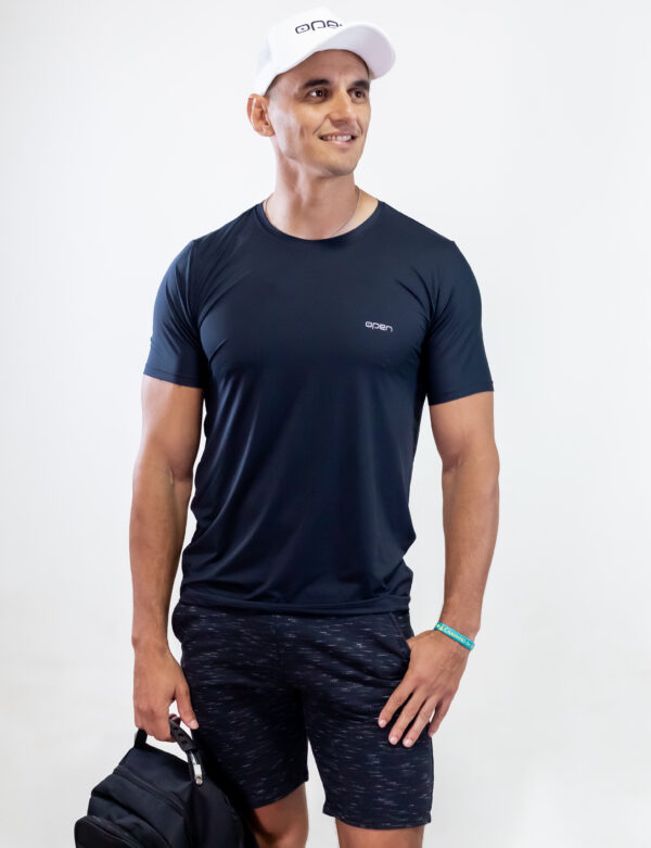 Camiseta Casual Open Sport Preta - Image 8